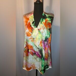 Womens Blouse by Lapis Size XL Bow Decoration Sleeveless